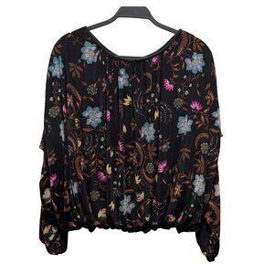 Free People Wildflower Honey Floral Print Top Size M